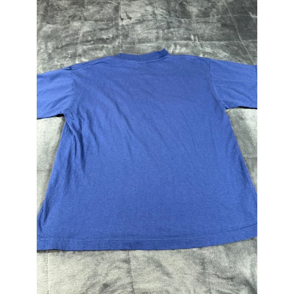 Vintage Sverige Sweden‎ Moose Graphic T Shirt Kids Size 158/164 Blue
